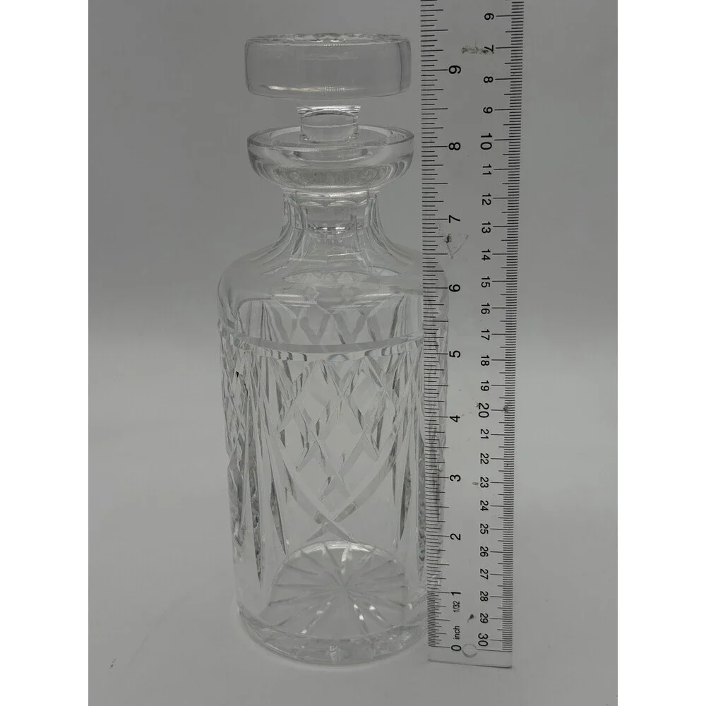 Vintage Waterford Crystal Ireland Cut Glass Etched Spirit Decanter w/Stopper